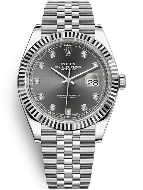 rolex datejust 41 rhodium white gold